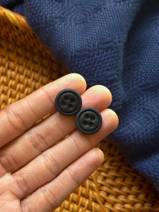 Button Stud Earrings