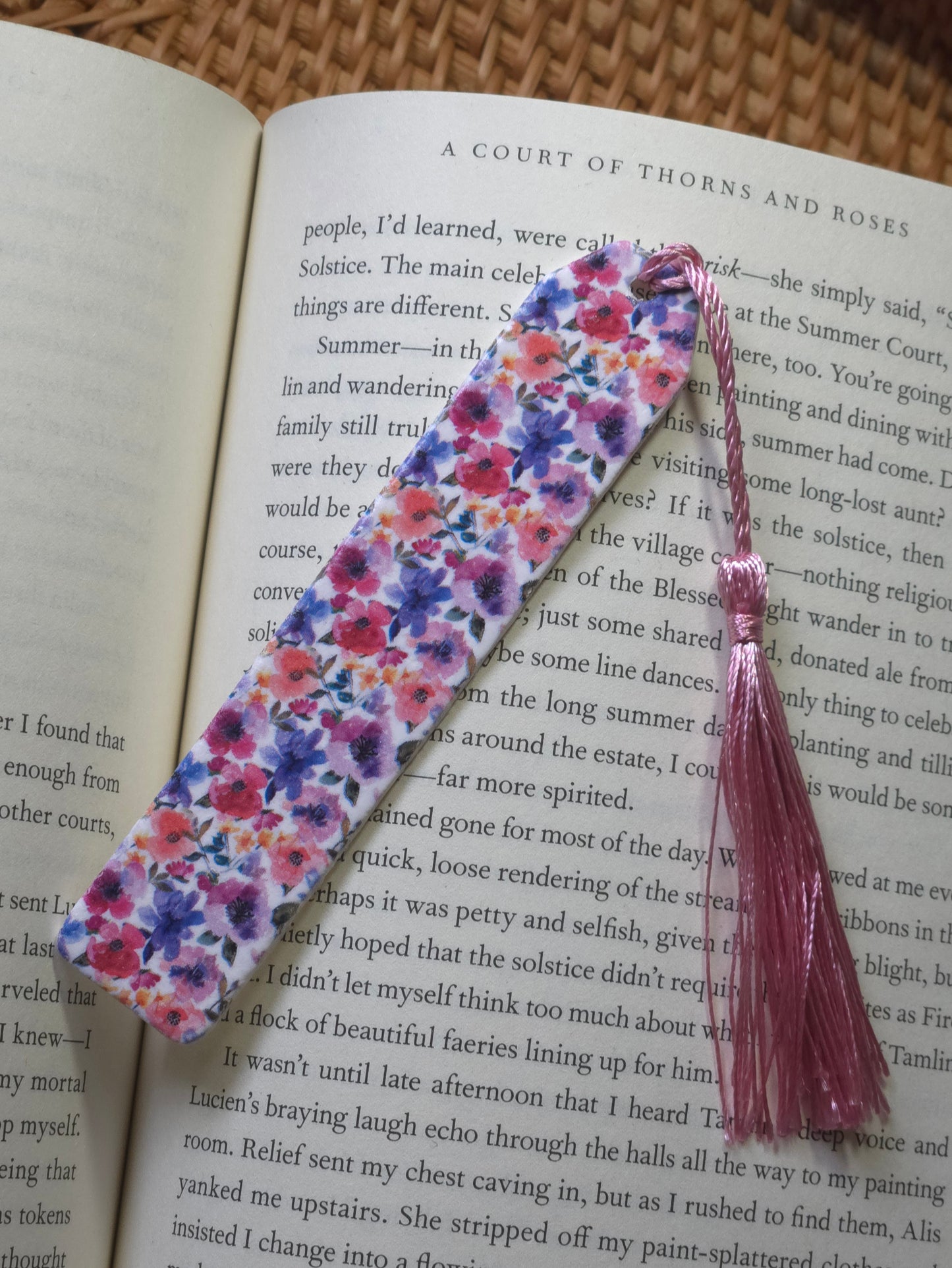 Purple Pansies Bookmark