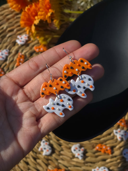 Frosted Halloween Cookie Earrings