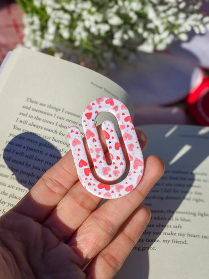 Paperclip Bookmark | Valentine's Hearts