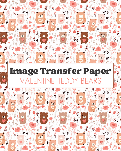 Valentine Teddy Bears - Transfer Sheet