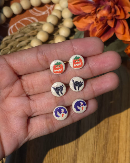 Halloween Sugar Cookie Stud Earrings