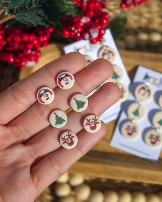 Christmas Sugar Cookie Stud Earrings