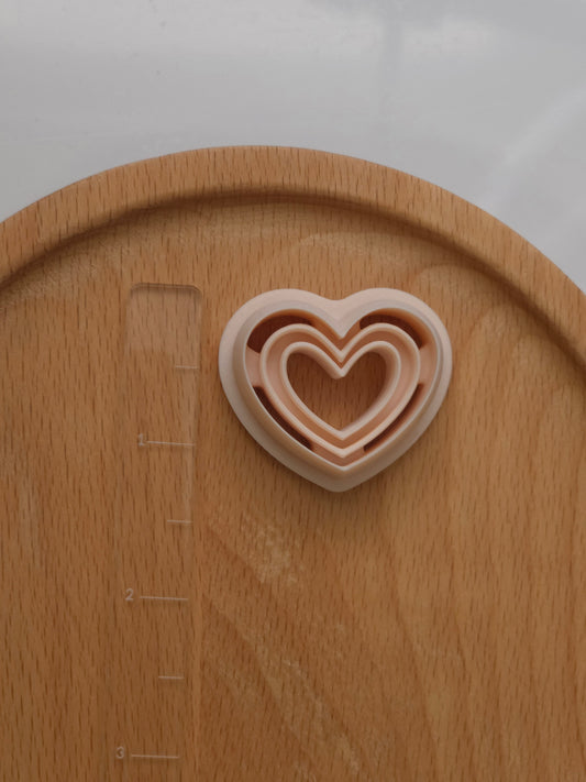 Double Bordered Heart Clay Cutter